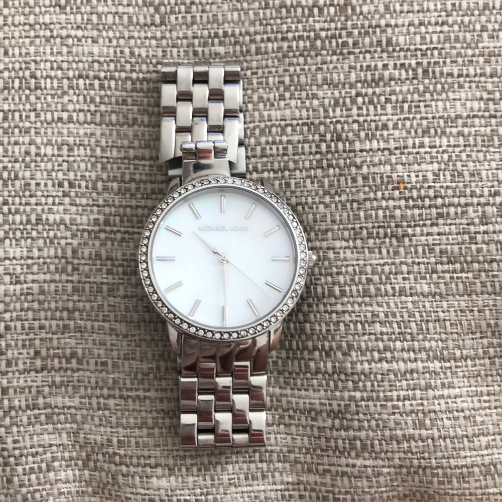 MK silver watch